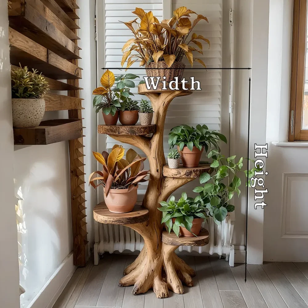 Decorative tree stand for living room, solid wood tree stand. - Image 5