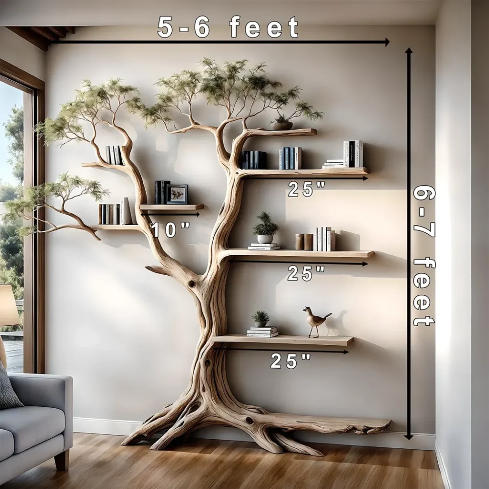 Tree-shaped bookshelves, souvenir display shelves - Image 3