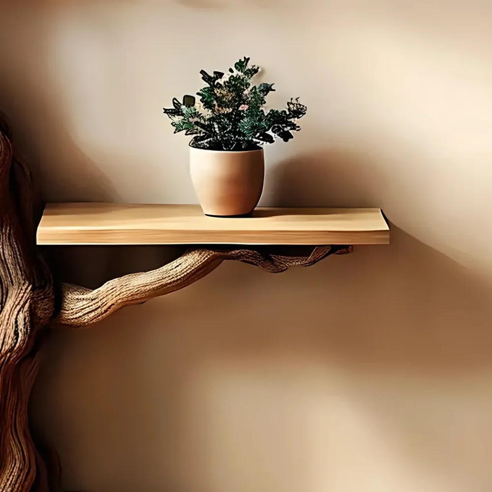 Wooden bookshelf, Natural wood, Children's bookshelf, Decorative library, Farm bookshelf, Preschool bookshelf - Image 5