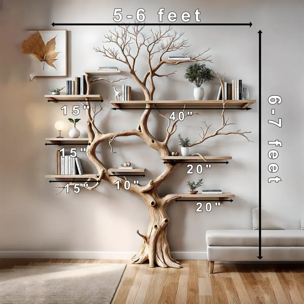 Tree-shaped souvenir display shelf, bookshelf, home decoration bookshelf, children's room decoration - Image 3