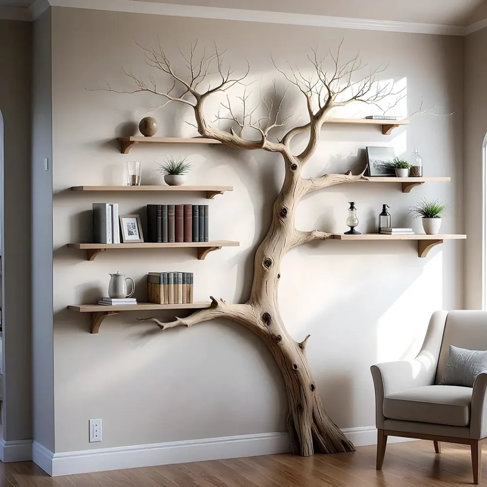 Wall decoration shelves, souvenir display shelves, tree-shaped bookshelf for room decoration