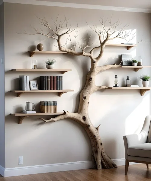 Wall decoration shelves, souvenir display shelves, tree-shaped bookshelf for room decoration