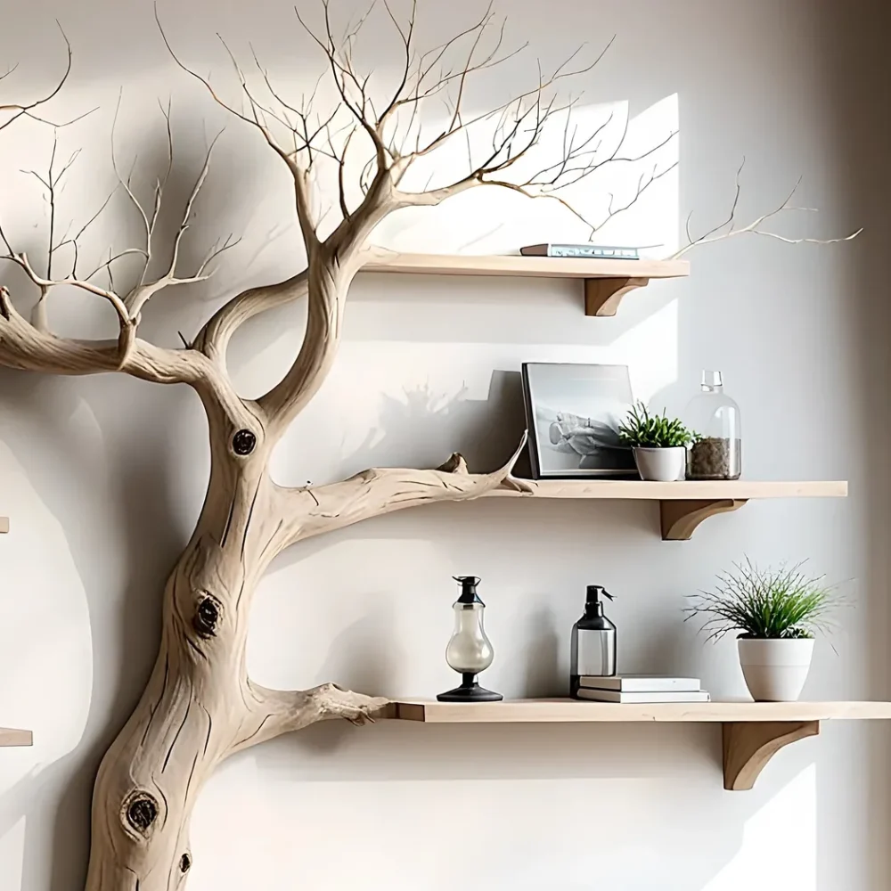 Wall decoration shelves, souvenir display shelves, tree-shaped bookshelf for room decoration - Image 3
