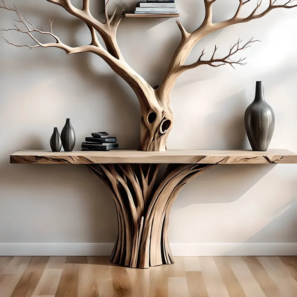 Tree-shaped reading table, children's study table, living room decoration table - Image 2