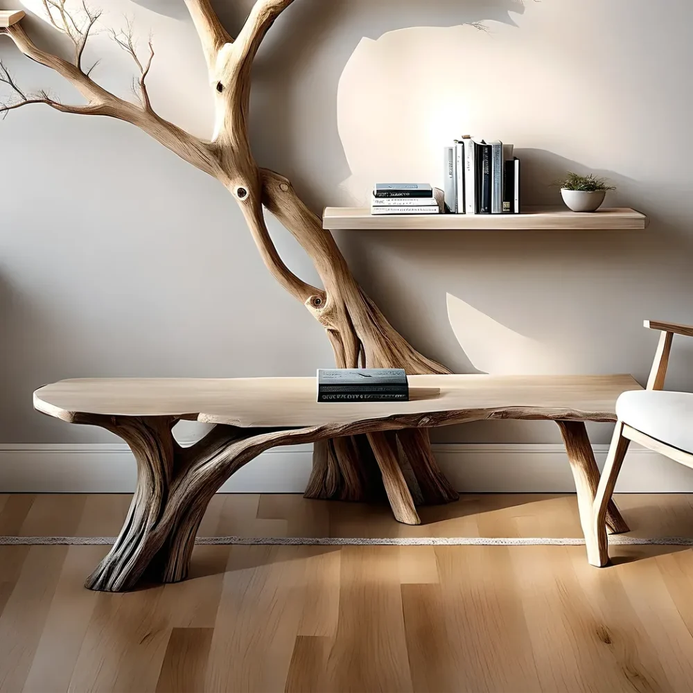 Tree-shaped wooden bookcases, children's bookcases, library bookcases - Image 5