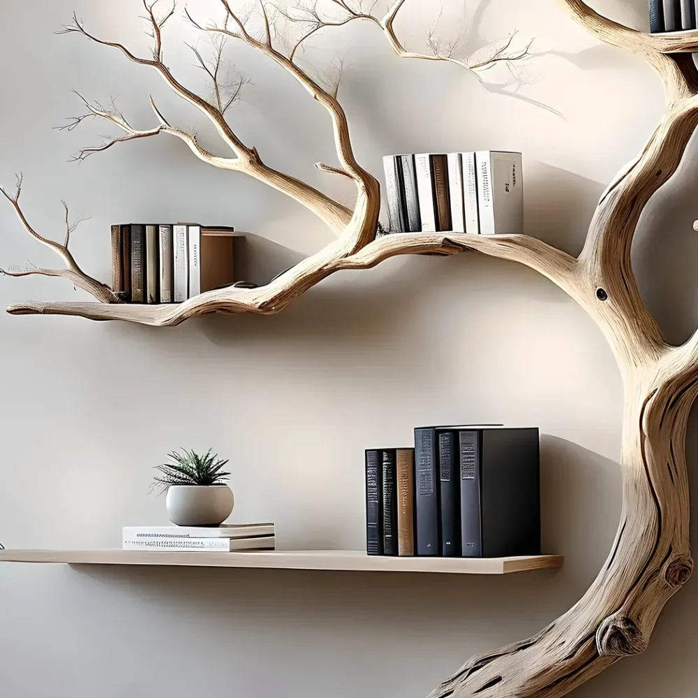 Wall-mounted decorative bookshelves, tree-shaped bookshelves - Image 4