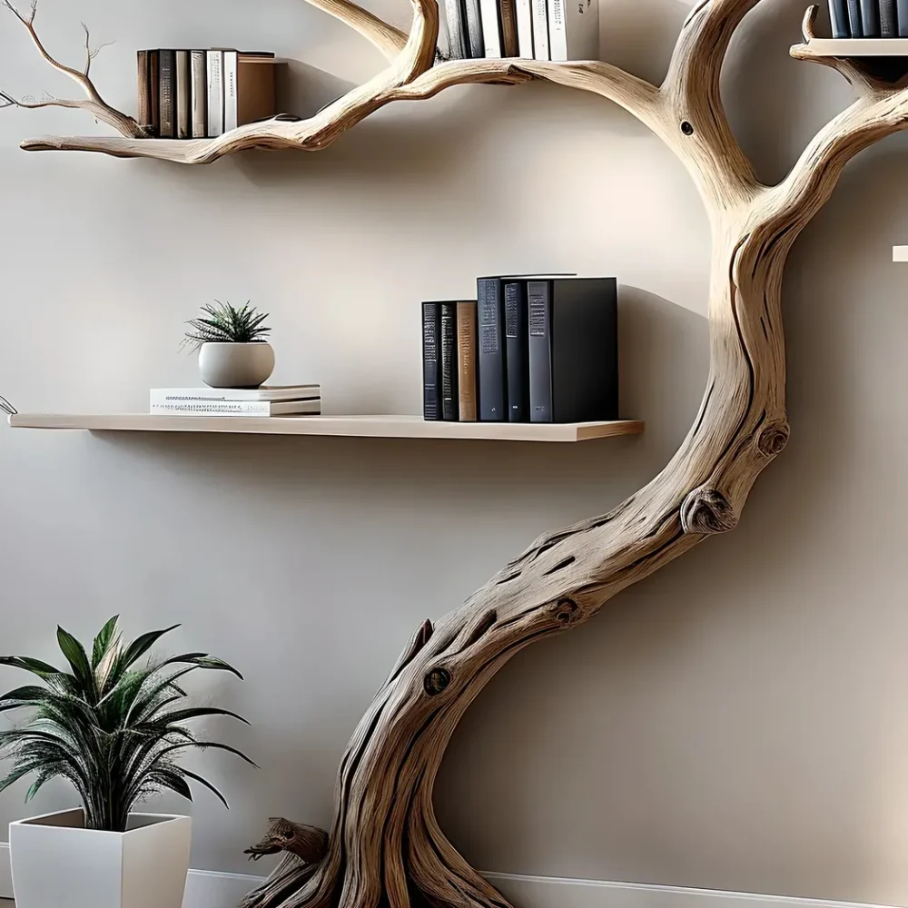 Wall-mounted decorative bookshelves, tree-shaped bookshelves - Image 5