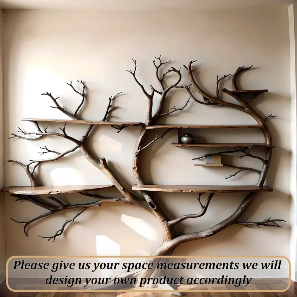 Wall-mounted bookshelf shaped like a natural tree - Image 3