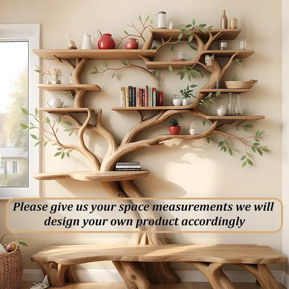 Unique monolithic tree shaped bookshelf - Image 3