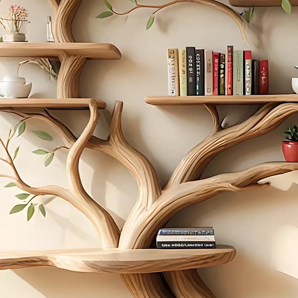 Unique monolithic tree shaped bookshelf - Image 5