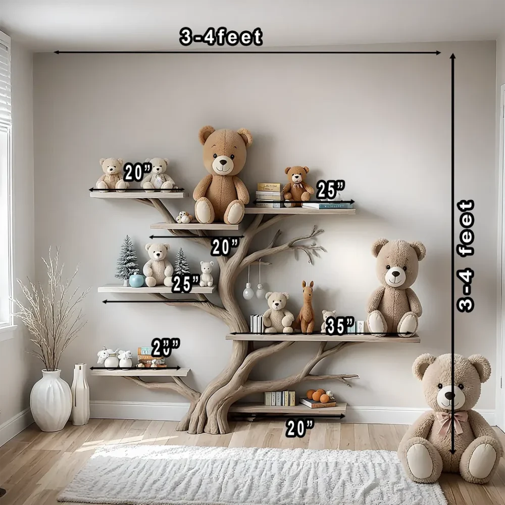 Wall-mounted tree bookshelf - Smart interior solution for children - Image 2