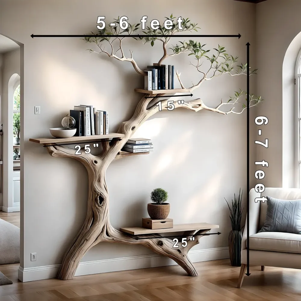 Solid Wood Bookshelf with Integrated Reading Table Durable and Functional Home Decor - Image 3