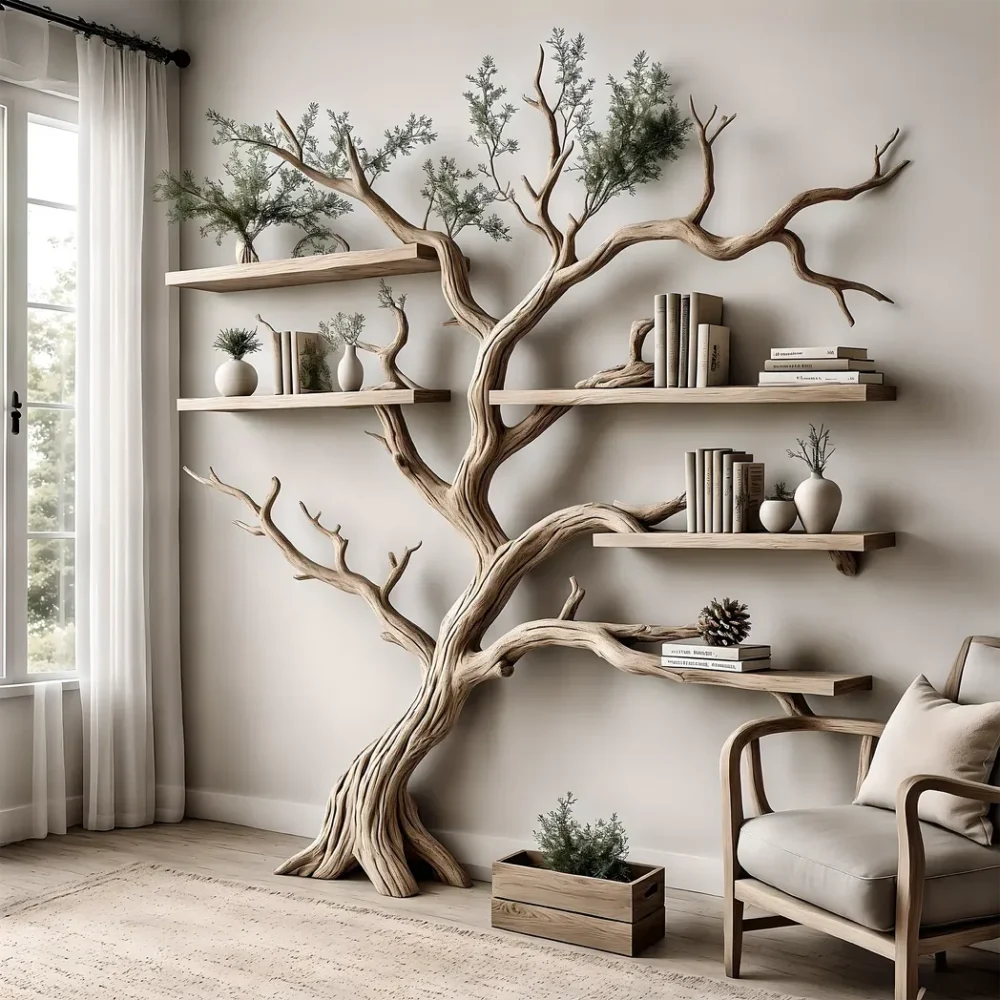 Handmade Pine Wood Bookshelf Stylish Nursery & Baby Room Decor, Durable Bookcase