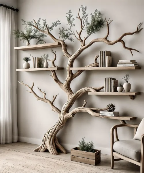 Handmade Pine Wood Bookshelf Stylish Nursery & Baby Room Decor, Durable Bookcase