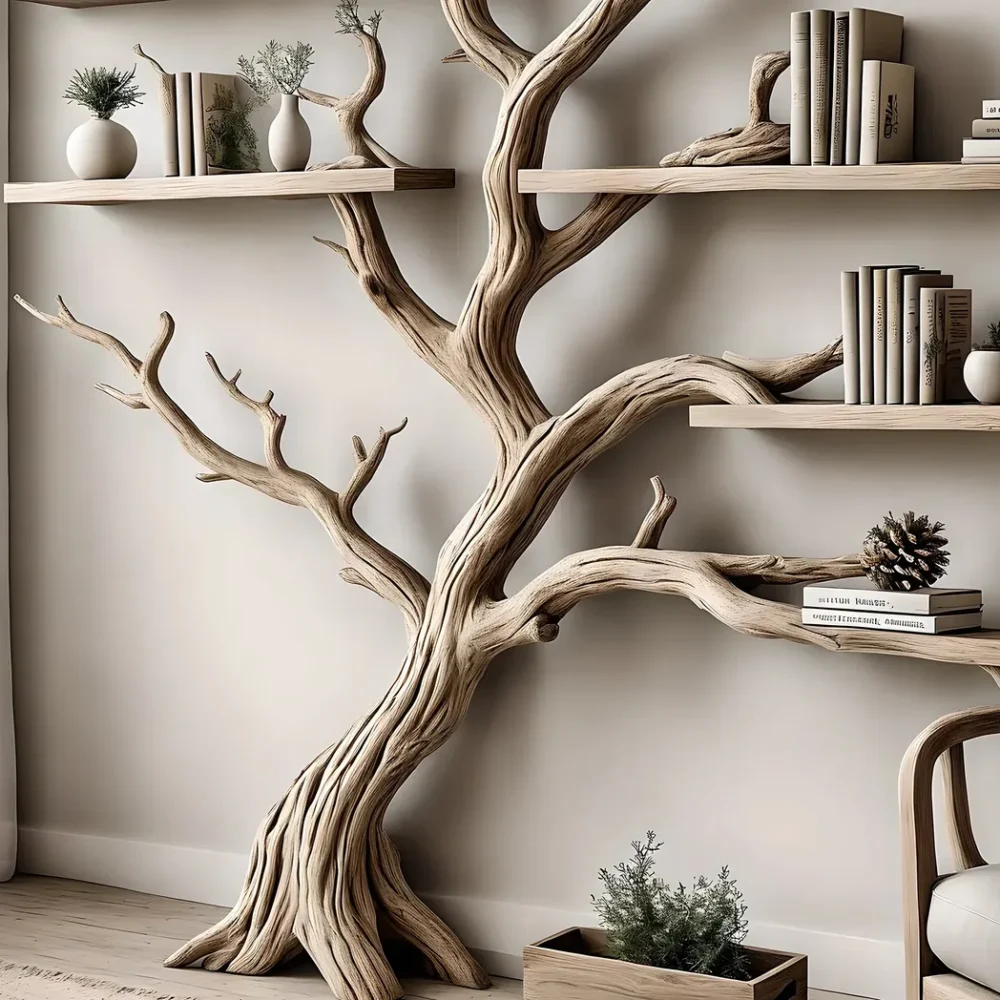Handmade Pine Wood Bookshelf Stylish Nursery & Baby Room Decor, Durable Bookcase - Image 2
