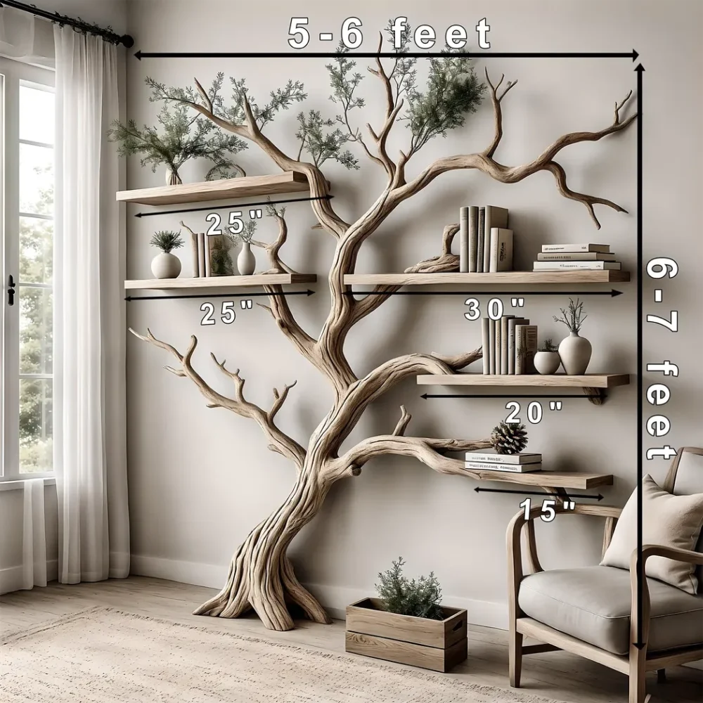 Handmade Pine Wood Bookshelf Stylish Nursery & Baby Room Decor, Durable Bookcase - Image 3