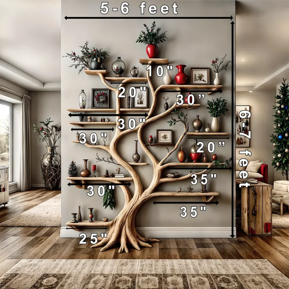 Handmade bookshelf 100% natural wood, nursery decoration, baby room decoration, bookcase - Image 2
