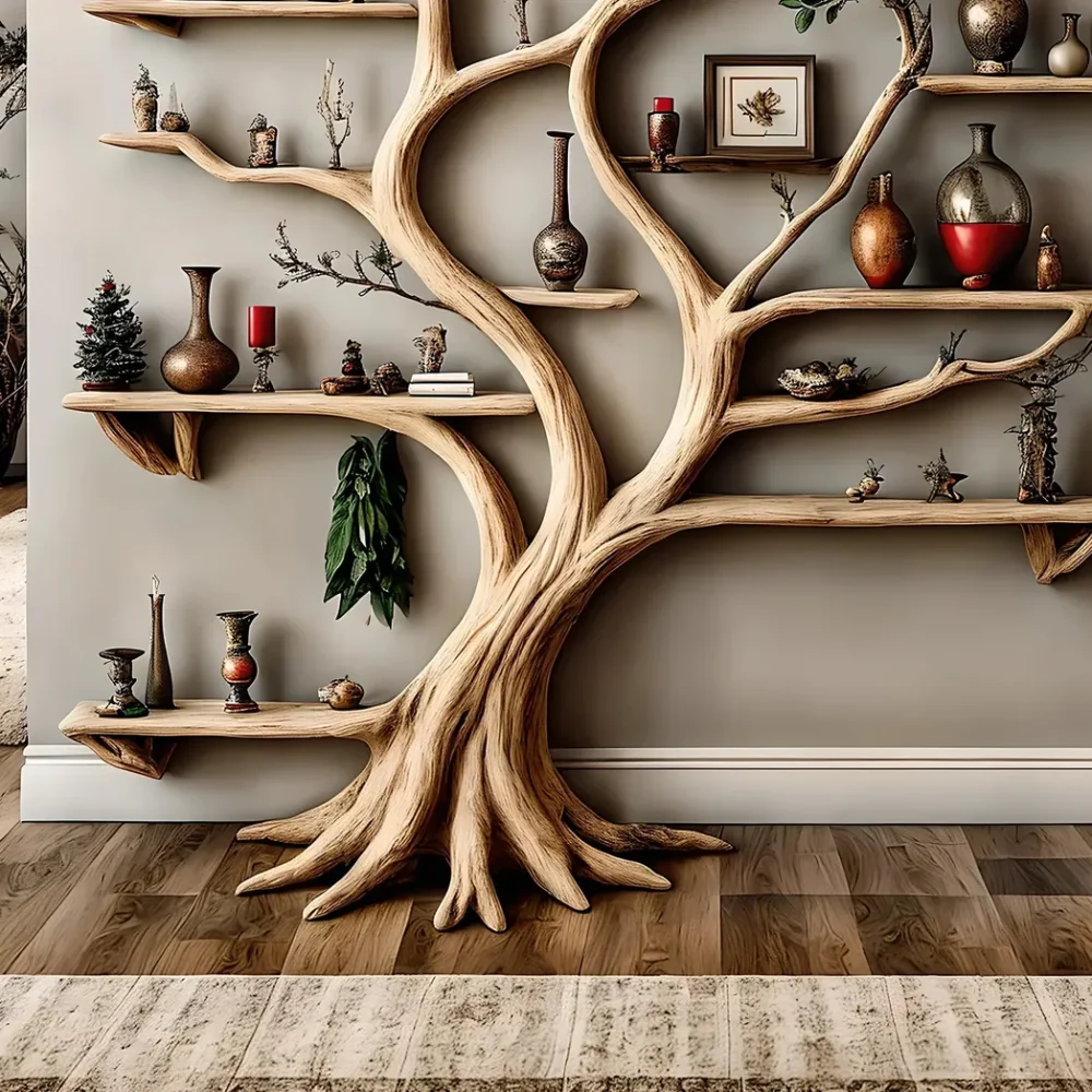Handmade bookshelf 100% natural wood, nursery decoration, baby room decoration, bookcase - Image 3