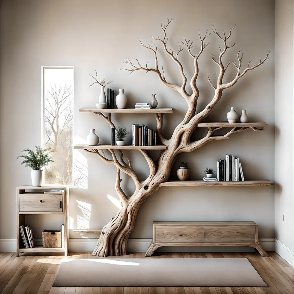 Handmade BOOKSHELF, children's room bookshelf, home decoration shelf, solid wood, aged wood