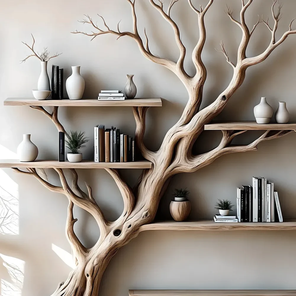 Handmade BOOKSHELF, children's room bookshelf, home decoration shelf, solid wood, aged wood - Image 3