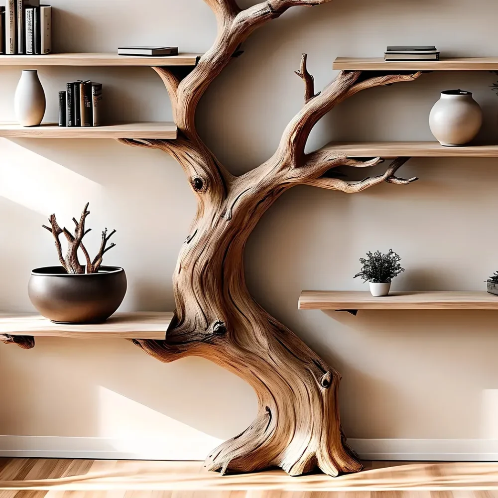 Perennial wooden bookshelf, solid wood bookshelf, office decoration bookshelf, home decoration - Image 2