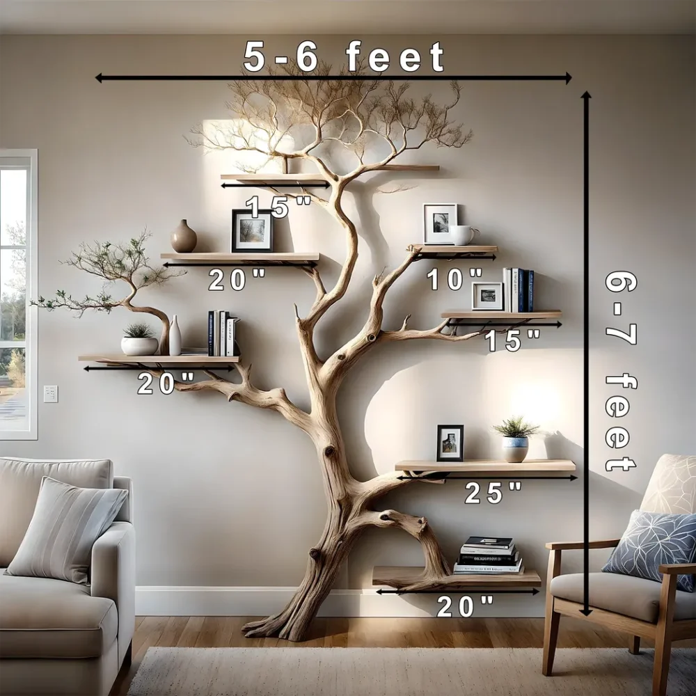 Handmade bookcases, creative bookcases, tree-shaped bookcases - Image 3