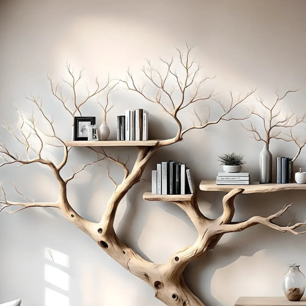 Perennial natural driftwood bookshelf - Image 5