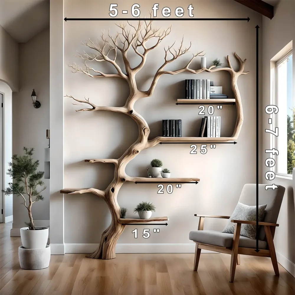 Driftwood-shaped bookshelf, tree-shaped bookshelf - Image 3