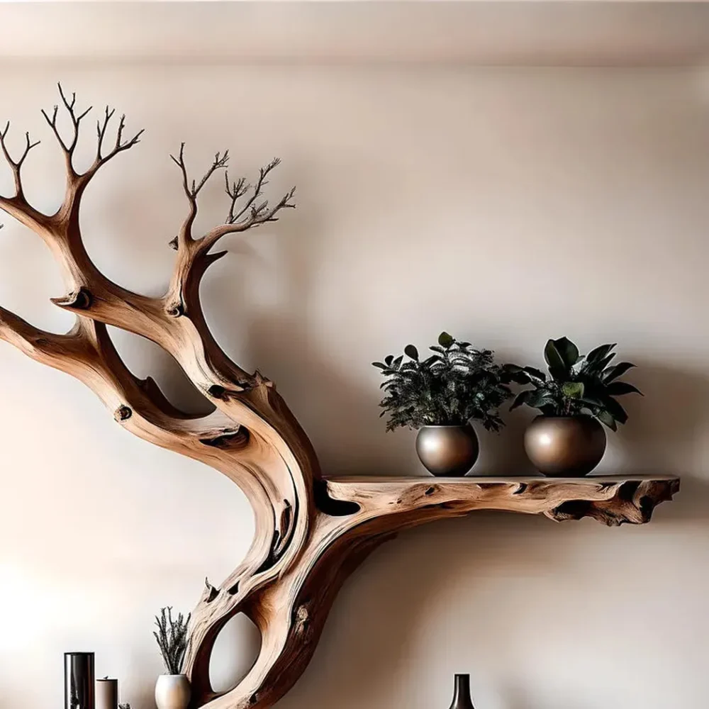 Handmade Wooden Bookshelf Natural Wood Floating Shelf for Baby Room Decoration. - Image 5