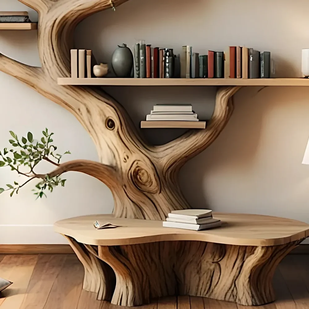 handmade tree shaped bookshelf - Image 3