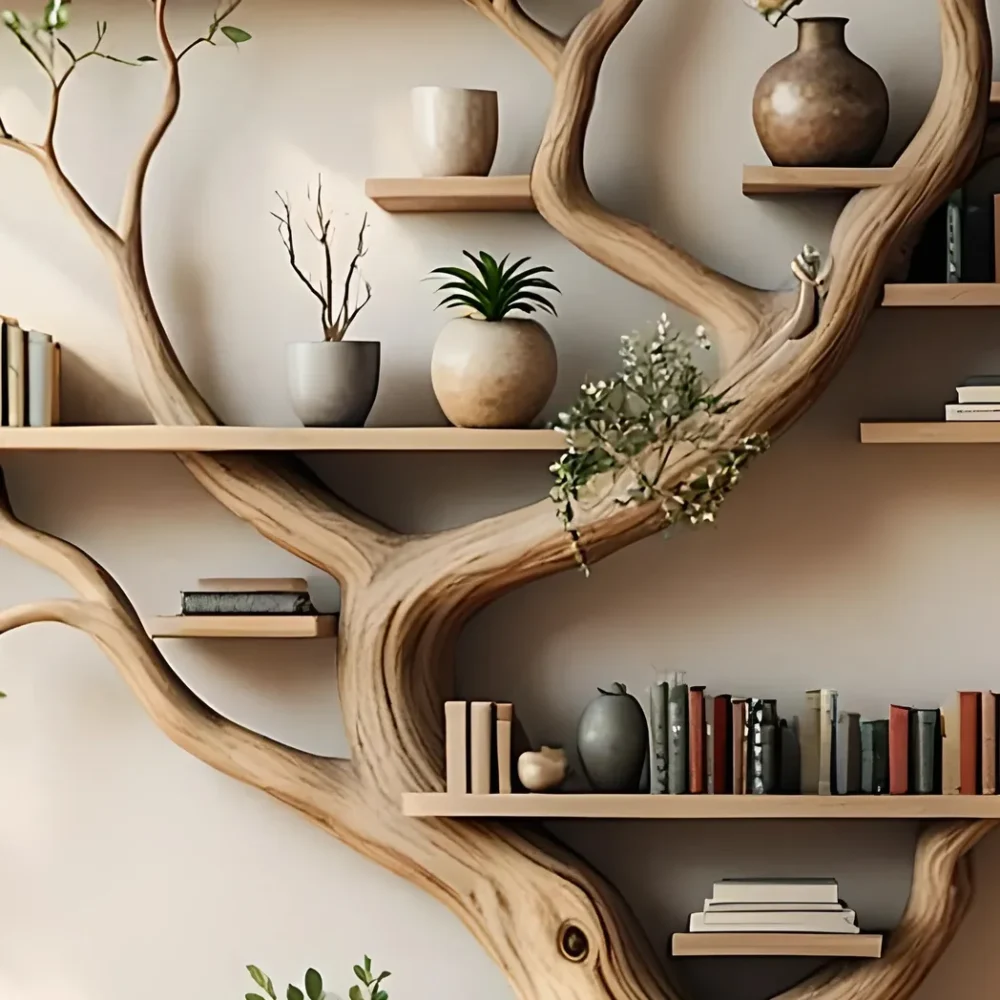 handmade tree shaped bookshelf - Image 5