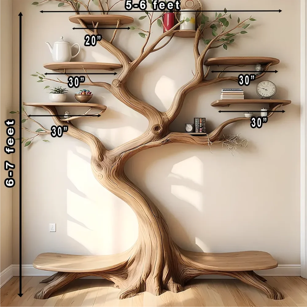 Modern bookshelf, high quality wooden tree shaped bookshelf - Image 2