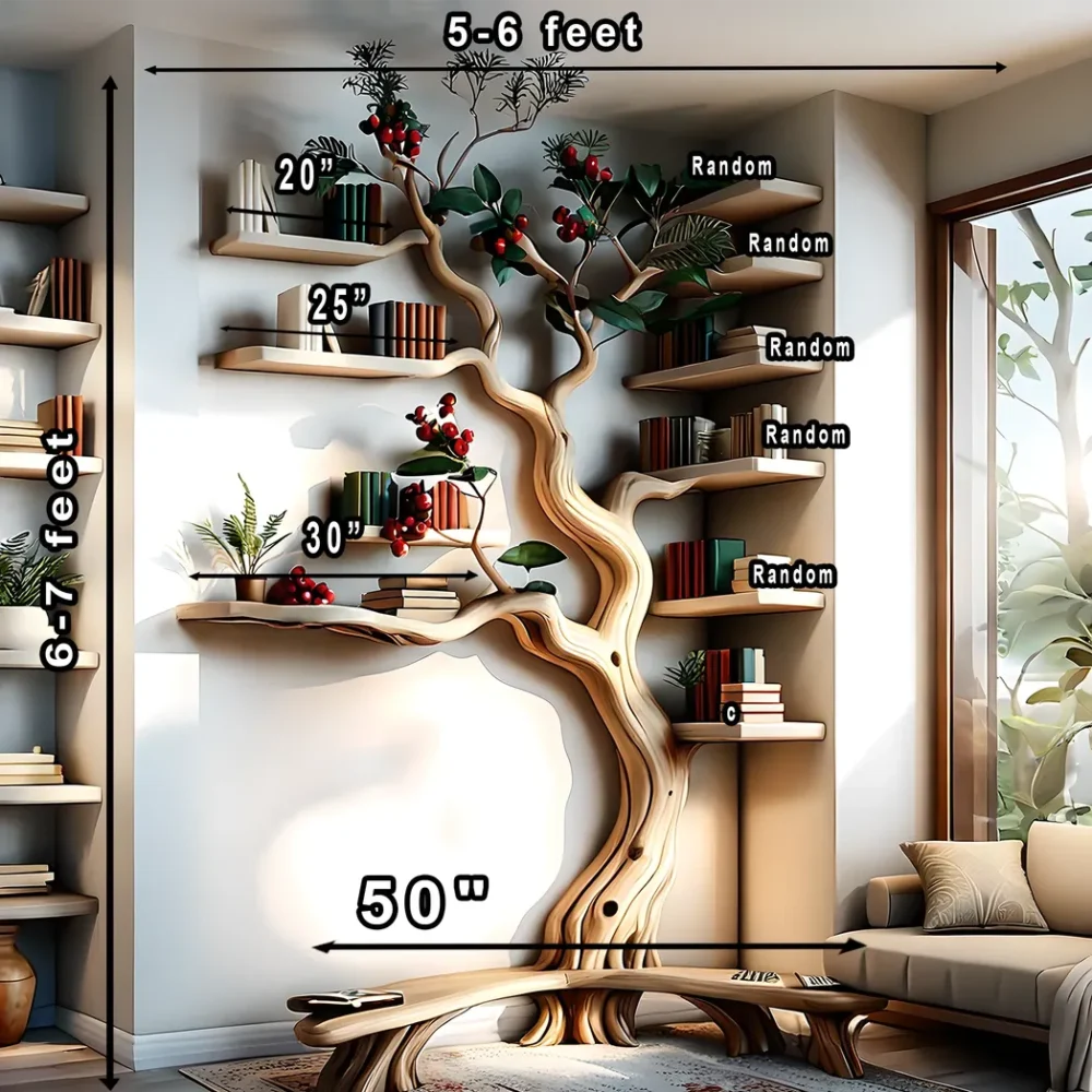 Living room decorative bookshelf, library bookshelf - Image 2
