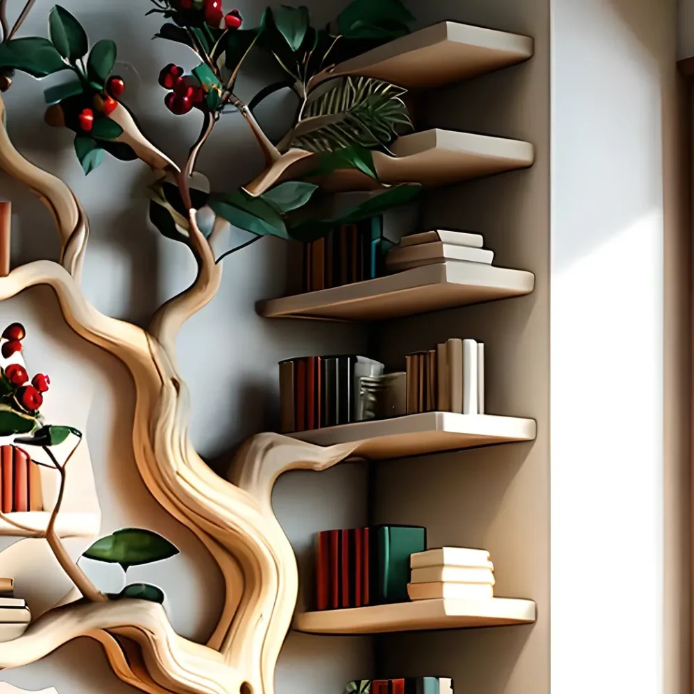 Living room decorative bookshelf, library bookshelf - Image 3