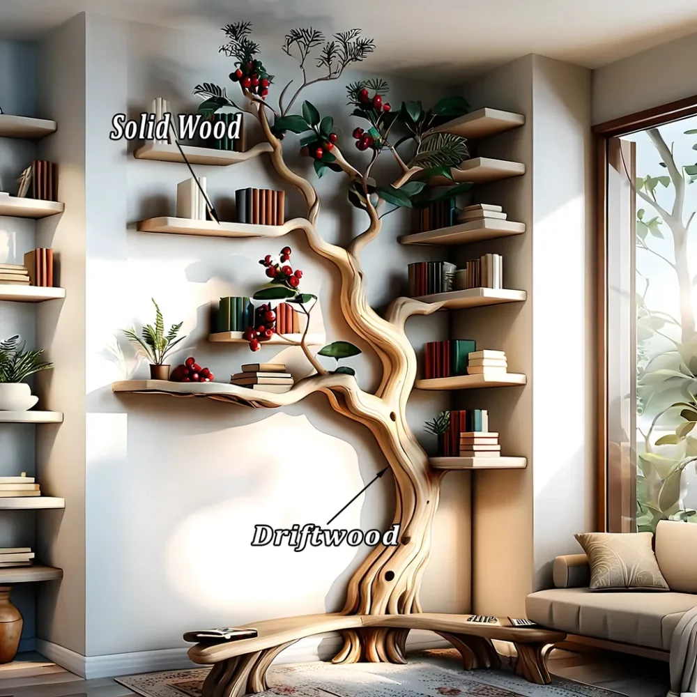 Living room decorative bookshelf, library bookshelf - Image 4