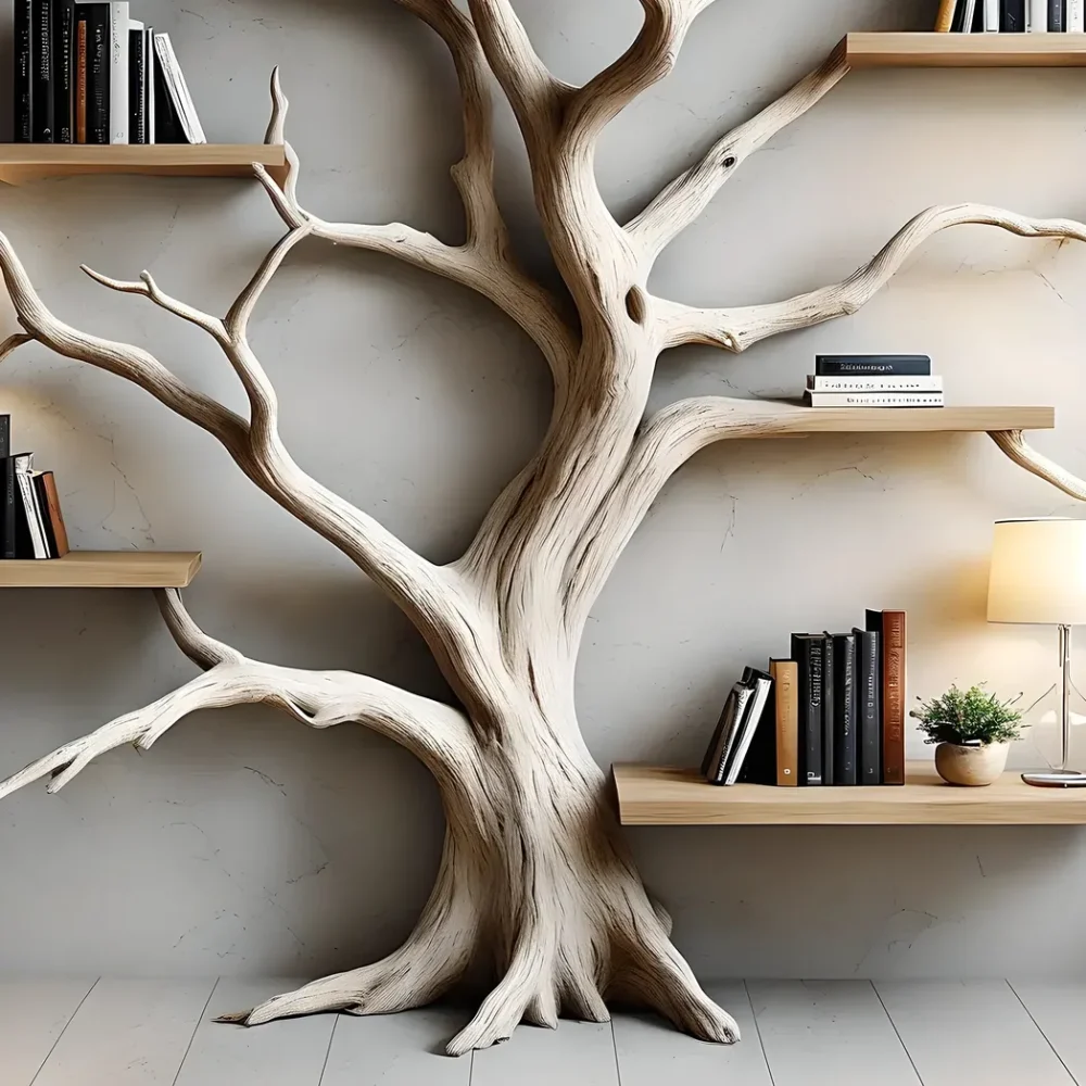 Bookshelf shaped like an old tree, bookshelf for home decoration - Image 2