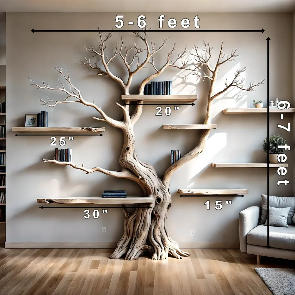 Bookshelf shaped like old trees, perennial trees, bookshelf for home decoration - Image 3