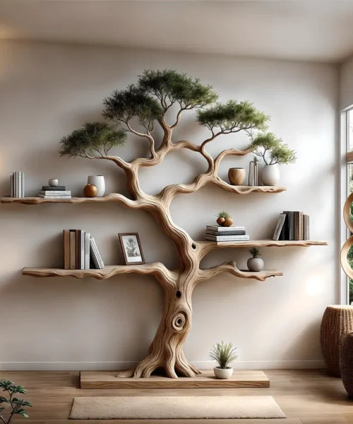 bookshelf wall decoration living room decoration children's room decoration tree-shaped shelf