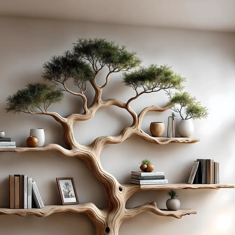 bookshelf wall decoration living room decoration children's room decoration tree-shaped shelf - Image 3