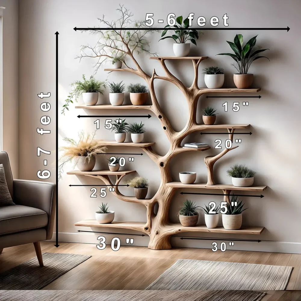 bookshelf, decorative shelf, tree shaped bookshelf, children's room shelf - Image 3