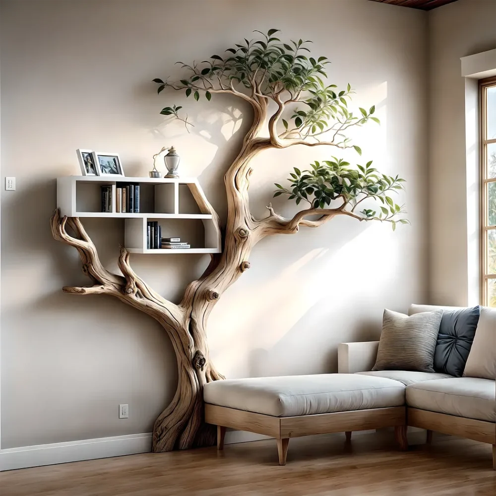 Bookcases for home decoration, tree-shaped bookcases for wall decoration