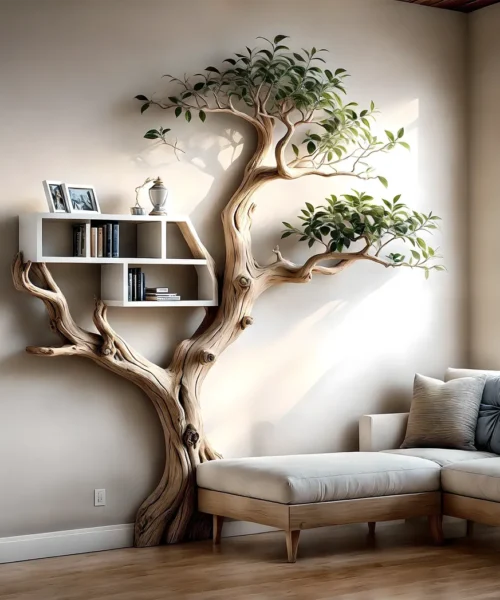 Bookcases for home decoration, tree-shaped bookcases for wall decoration