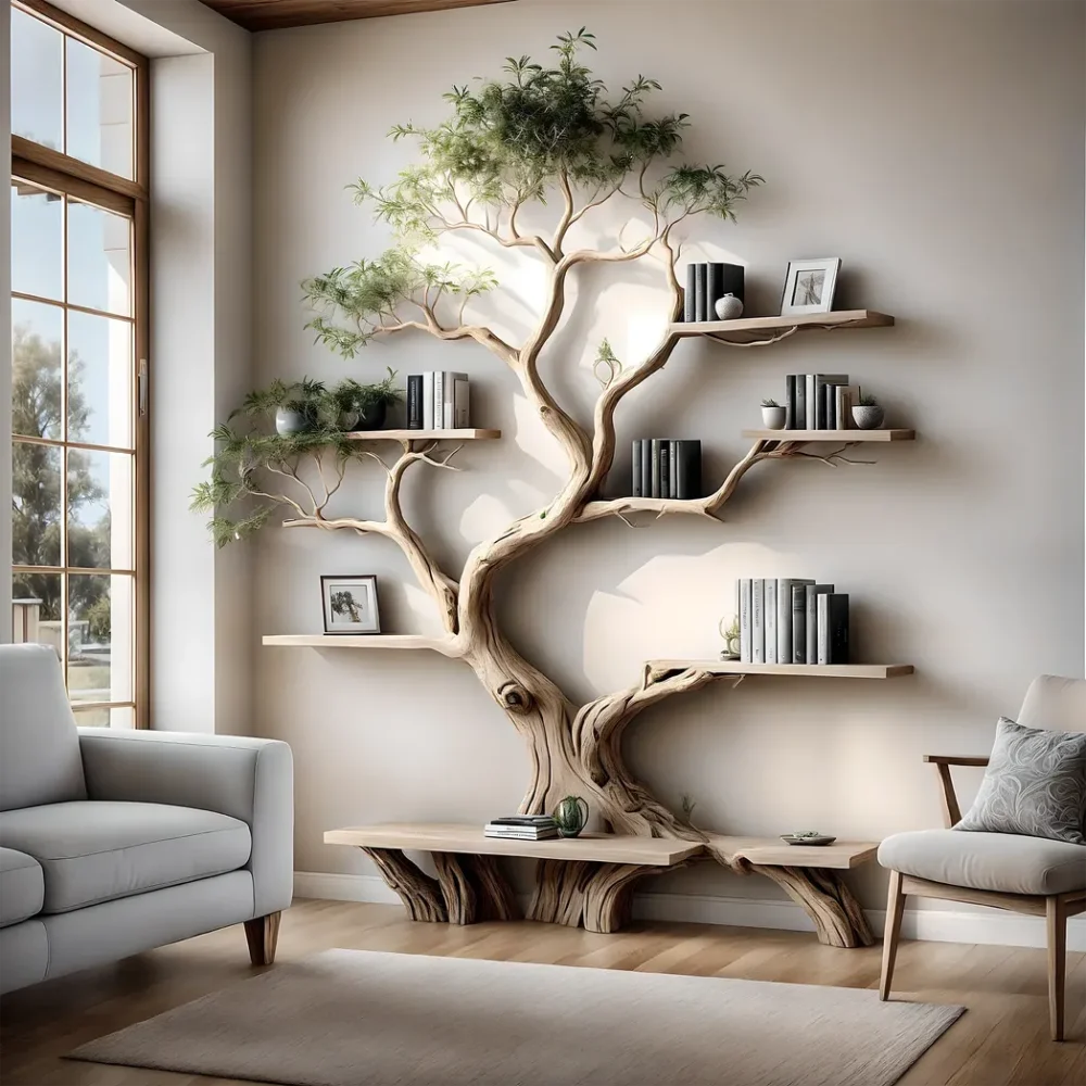 Custom tree bookshelf, office bookshelf