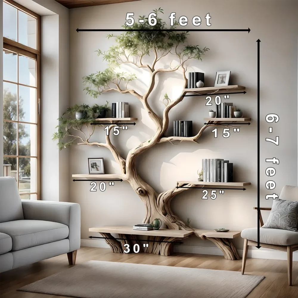 Custom tree bookshelf, office bookshelf - Image 3