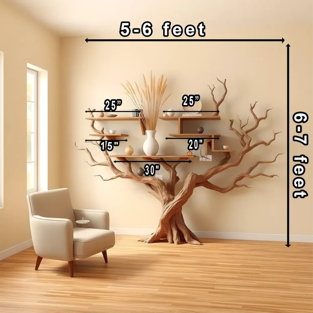 Driftwood bookshelf, tree shaped bookshelf, children's bookshelf. - Image 2