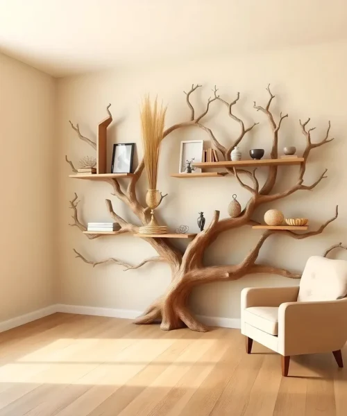 Children's bookshelf, farm bookshelf, monolithic tree-shaped bookshelf.