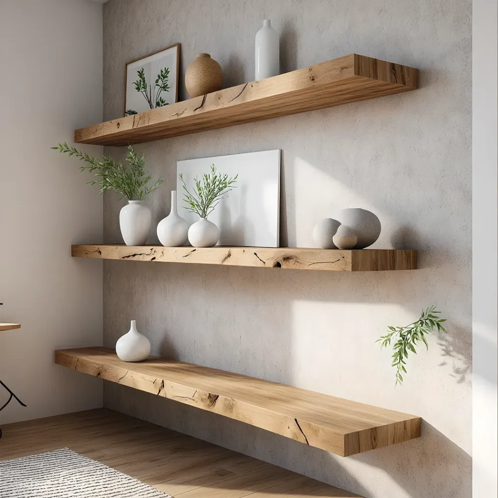 Bookshelf, wall shelf, rustic wooden bookshelf