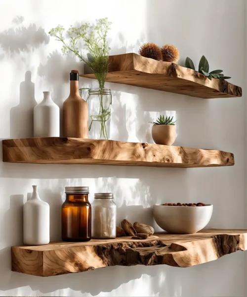 Corner shelf living next to wall rustic floating shelf living next to housewarming gift decorations