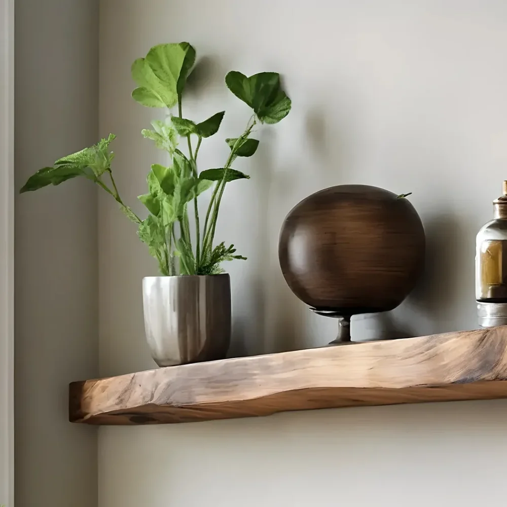 Corner shelf living next to wall shelf rustic floating shelf living next to christmas decorations housewarming gift - Image 3