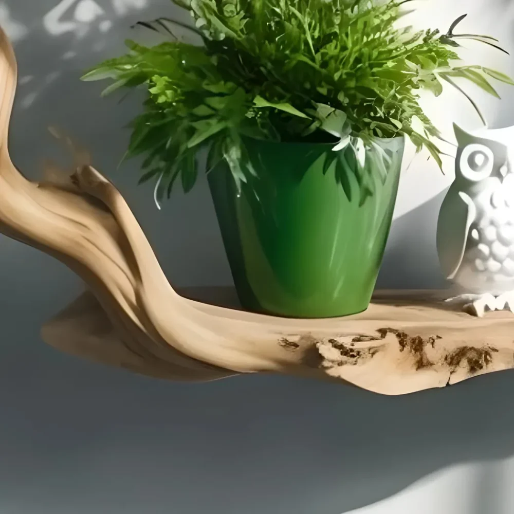 Driftwood bookshelf, wall-mounted bookshelf, personal bookshelf - Image 3